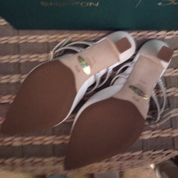 Sarah Flint Perfect Shiffon Kitten Mule 50 NIB White Calf Size 6.5 - Picture 3 of 4